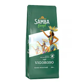 Кофе молотый Vigoroso, Samba Cafe Brasil, 200 г