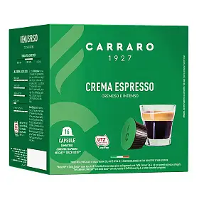Кофе в капсулах CREMA ESPRESSO для кофемашин Nescafe Dolce Gusto, Carraro, 16 шт