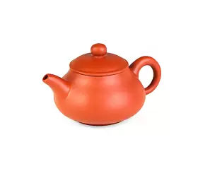 Чайник из исинской глины "Рыжая тыковка", 100 мл