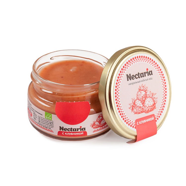 Крем-мёд Nectaria с клубникой, 130 г