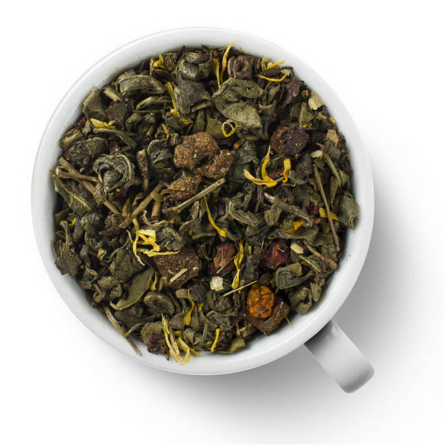 Зеленый ароматизированный чай Рябиновые бусы