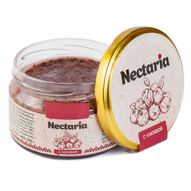 Крем-мёд Nectaria с клюквой, 250 г