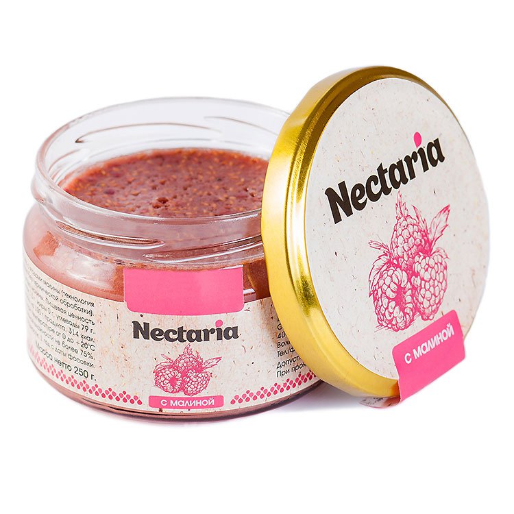 Крем-мёд Nectaria с малиной, 250 г