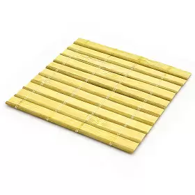 Набор чайных циновок (бамбук), натуральный цвет №2, 10 х 10 см, 5 шт/упак