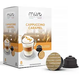 Кофе в капсулах Cappucino Caramel (Капучино карамель) для кофемашин Nescafe Dolce Gusto, MUST, 16 шт