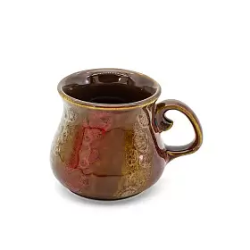 Чашка глиняная "Малиновый щербет" глянцевая, 100 мл