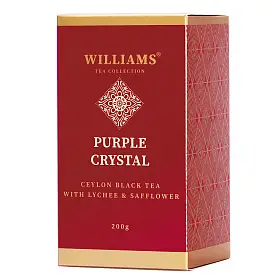 Чай черный c лепестками сафлора и ароматом личи Purple Crystal, Williams, 200 г