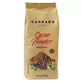 Какао растворимое, Carraro Cacao Amaro, 500 г