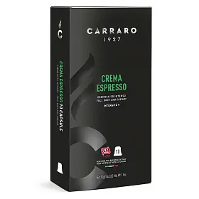 Кофе в капсулах CREMA ESPRESSO для кофемашин Nespresso, Carraro, 10 шт
