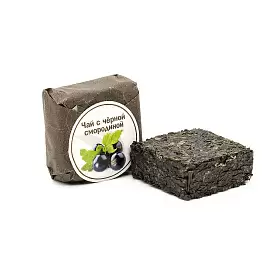 Чай черный с черной смородиной прессованный в кубиках (5-7 г) в инд. упак. (промо)
