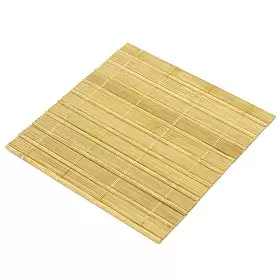 Набор чайных циновок (бамбук), натуральный цвет №4, 10 х 10 см, 5 шт/упак
