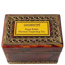 Набор чая Деревянная шкатулка - Царская радость, Дарджилинг, Golden Tips, 100 г