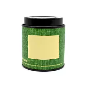 Банка картонная светло-зеленая для хранения чая 77*90 (уцененный товар)