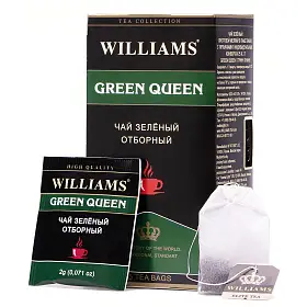 Чай зеленый Green Queen, Williams, в фильтр-пакетах, 25 шт х 2 г