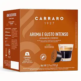 Кофе в капсулах Aroma e Gusto Intenso для кофемашин Nescafe Dolce Gusto, Carraro, 16 шт