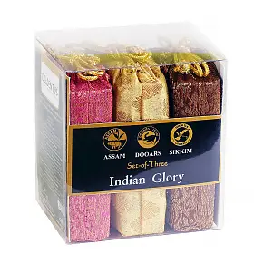 Набор чая Индийский сет2 (Ассам, Дуарс, Сикким), мешочки в пластике, Golden Tips, 150 г