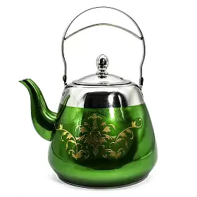 Чайник "Ставрополь" зеленый, нержавеющая сталь, 2 л