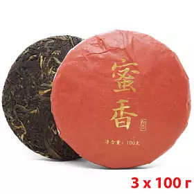 Чай красный Дянь Хун Сэнчжун, Мисян Хун Ча, мини блин, 100 г х 3 шт