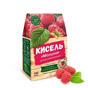 Кисель сухой витаминизированный растворимый "Малина", Altay Seligor, 340 г