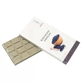 Шоколад Okasi с черным кунжутом, плитка, 80 г