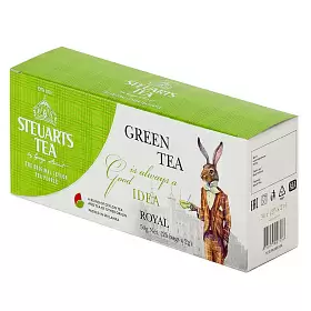 Чай зеленый Green Tea Royal, STEUARTS, в фильтр-пакетах, 25 шт х 2 г