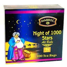 Чай черный с зеленым Ночь 1000 звезд, Mabroc, в фильтр-пакетах, 100 шт х 2 г
