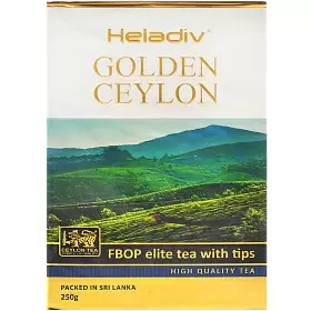 Чай черный Golden Ceylon FBOP ELITE TEA WITH TIPS, HELADIV, 250 г