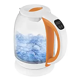 Чайник электрический Kitfort КТ-6140-4, бело-оранжевый