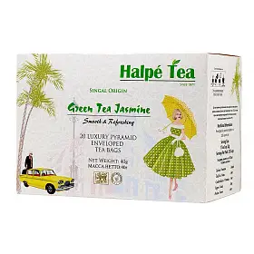 Чай зеленый Jasmine, Halpe Tea, в пирамидках, 20 шт х 2 г