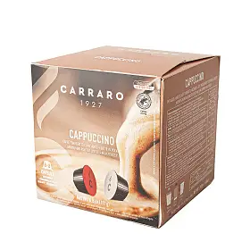 Кофе в капсулах Cappucino для кофемашин Nescafe Dolce Gusto, Carraro, 8+8 шт