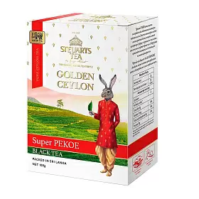 Чай черный Golden Ceylon SUPER PEKOE black tea, STEUARTS, 100 г