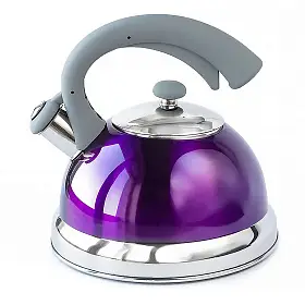 Чайник для плиты со свистком, TimA, фиолетовый, К-24, 2.5 л