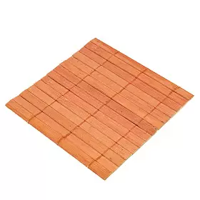 Набор чайных циновок (бамбук), оранжевые №2, 10 х 10 см, 5 шт/упак