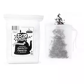 Фильтр-пакеты с завязками для заваривания чая и трав, 10х13 см, 50 шт