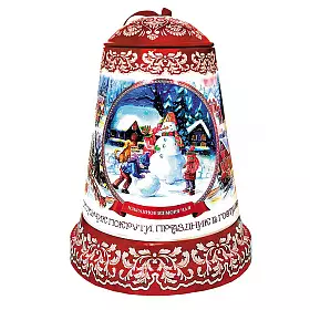 Чай подарочный в жестяной банке Музыкальный колокольчик - Снеговик, ж/б, 50 г