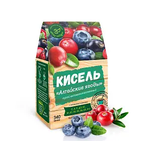 Кисель сухой витаминизированный растворимый "Алтайские ягоды", Altay Seligor, 340 г (уцененный товар)