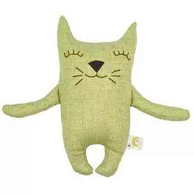 Чайный кот, зеленый с карими глазами