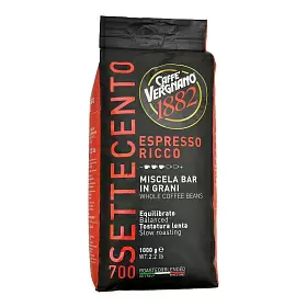 Кофе в зернах Espresso Ricco 700 Settecento, Caffe Vergnano 1882, 1000 г