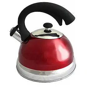 Чайник для плиты со свистком, TimA, красный, К-23, 2.5 л