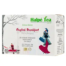 Чай черный English Breakfast, Halpe Tea, в пирамидках, 20 шт х 2.5 г