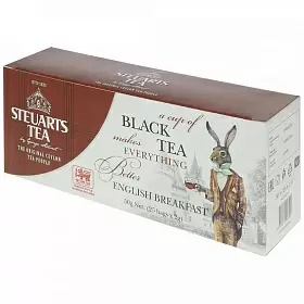 Чай черный ENGLISH BREAKFAST, STEUARTS, в фильтр-пакетах, 25 шт х 2 г