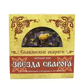 Чай чёрный Звезда Сварога, прессованный, блин, 125 г