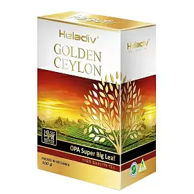 Чай черный Golden Ceylon Super Big Leaf, HELADIV, 100 г