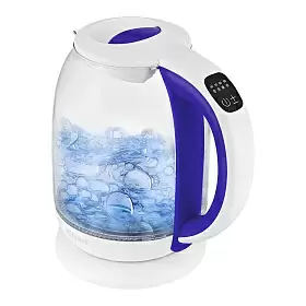 Чайник электрический Kitfort КТ-6140-1, бело-фиолетовый