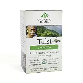 Напиток Базиликовый с зеленым чаем Tulsi Green, 18 пакетиков