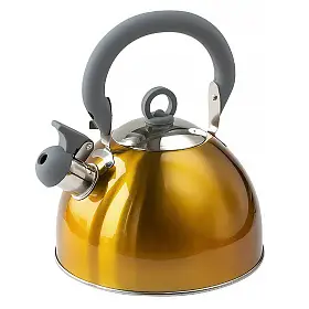 Чайник для плиты со свистком, TimA, золотой, К-25, 2.5 л
