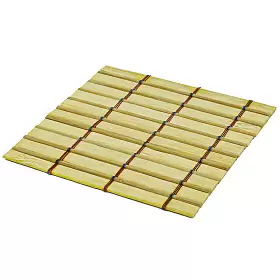 Набор чайных циновок (бамбук), натуральный цвет, 10 х 10 см, 5 шт/упак