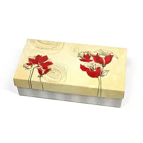 Коробка подарочная "Цветы", 20х10х5,5 см