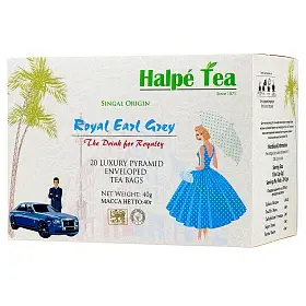 Чай черный Royal Earl Grey, Halpe Tea, в пирамидках, 20 шт х 2 г