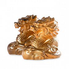 Чайная фигурка "Золотой дракон с жемчужиной" (малый), меняющая цвет